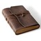 RILIHO Leather Journal Notebooks for Work, A5 Size Diary, 6x8.1 Inch, Genuine Leather Journals for Writing, Vintage Style Personalized Journal, Ideal for Women and Men, Artists, Travelers, Dark Brown